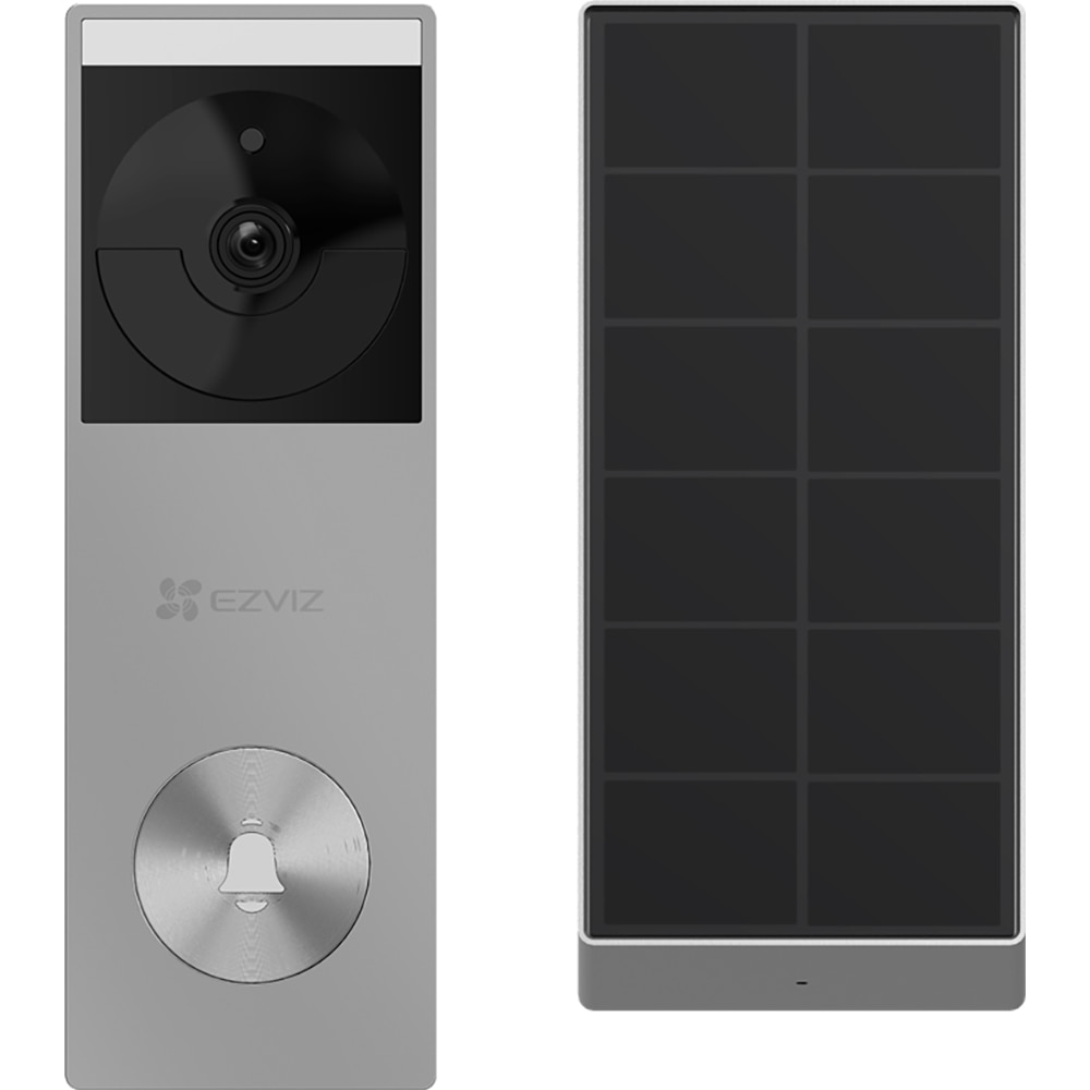 Sonerie video EZVIZ HP3 Pro, 2K, Wi-Fi, IP65, Unghi de vizualizare 120, panou solar, negru