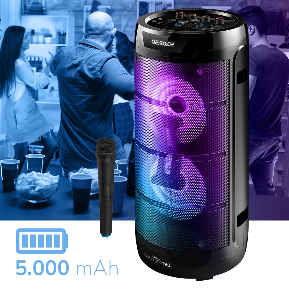 Boxa portabila E-BODA Party 200 Pro, Bluetooth, USB, Radio FM, negru