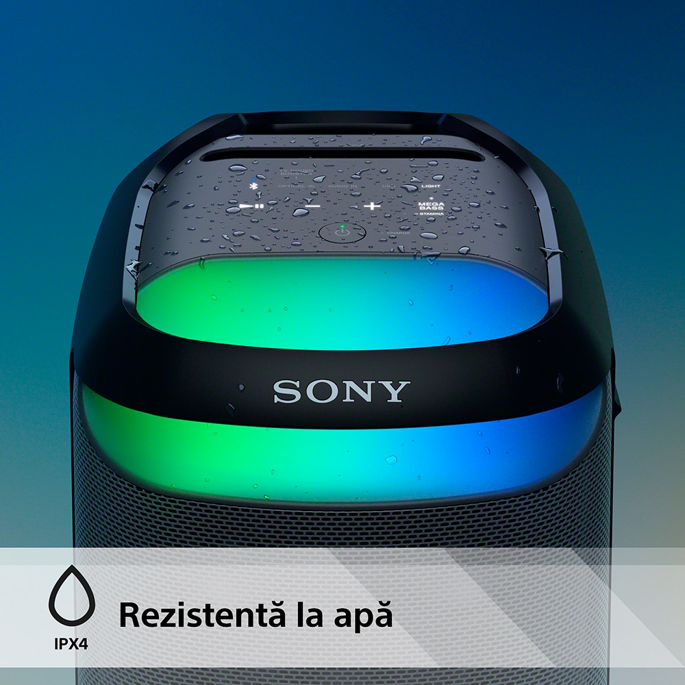 Boxa portabila SONY XV800, Bluetooth, Mega Bass, IPX4, negru