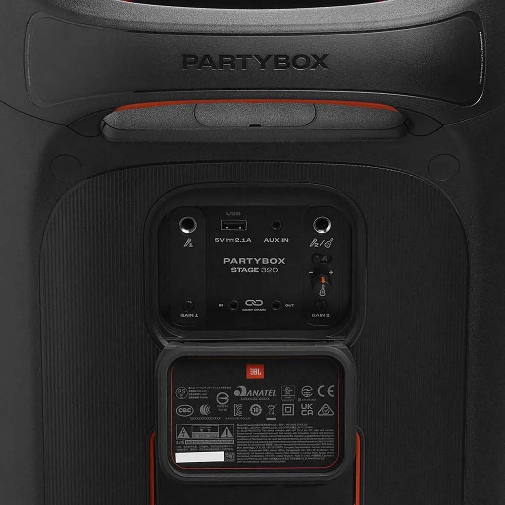 Boxa portabila JBL PartyBox Stage 320, 240W, Bluetooth, IPX4, Auracast, negru