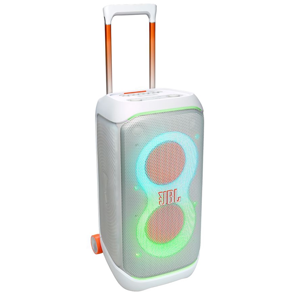 Boxa portabila JBL PartyBox Stage 320, 240W, Bluetooth, IPX4, Auracast, alb