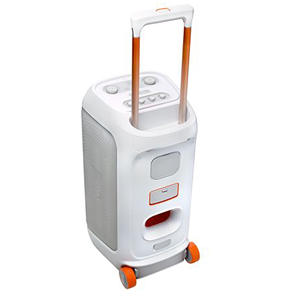 Boxa portabila JBL PartyBox Stage 320, 240W, Bluetooth, IPX4, Auracast, alb