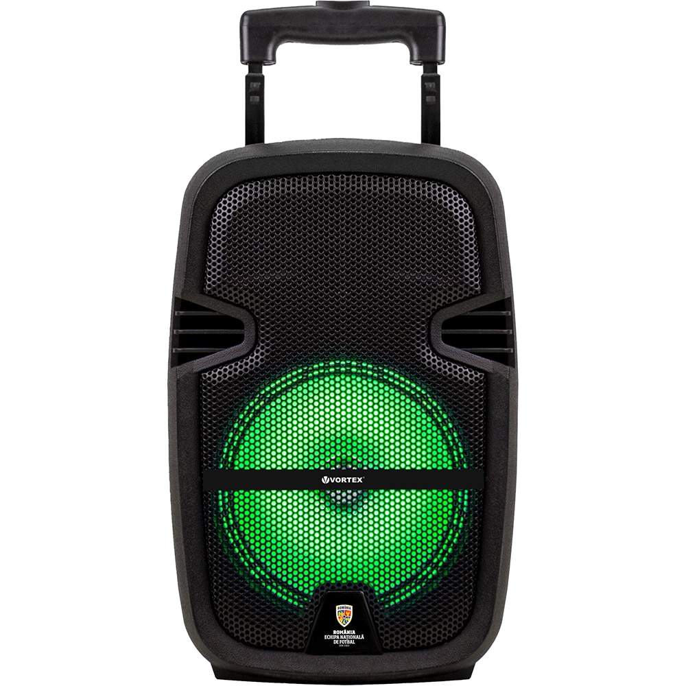 Boxa portabila VORTEX VO2653FRF Echipa Nationala de Fotbal, 30W, Microfon, Bluetooth, USB, Radio FM, negru