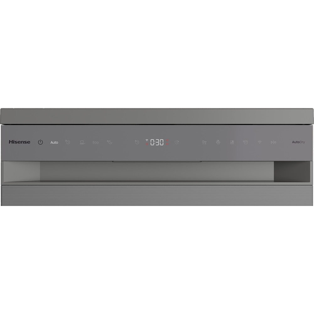 Masina de spalat vase independenta HISENSE HS693A90XAD, 16 seturi, 7 programe, 60 cm, Clasa A, Wi-Fi, gri