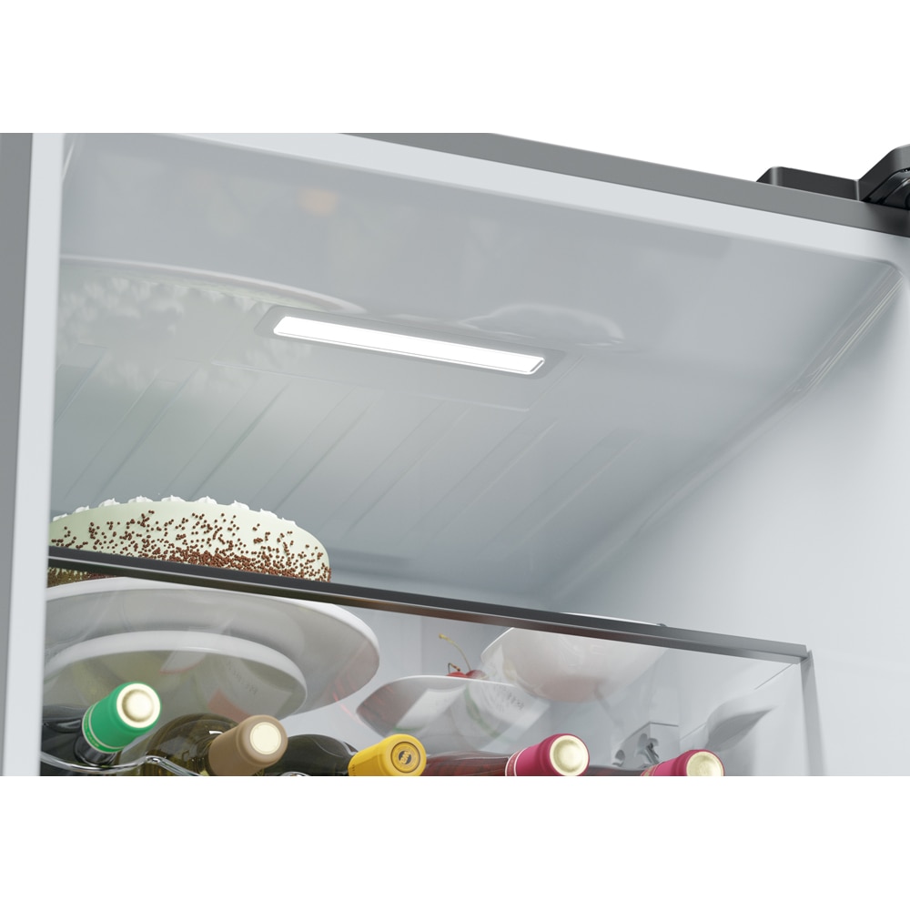 Combina frigorifica HAIER HTW5618DNMG, Total No Frost, 360 l, H 185 cm, Clasa D, Wi-Fi, inox