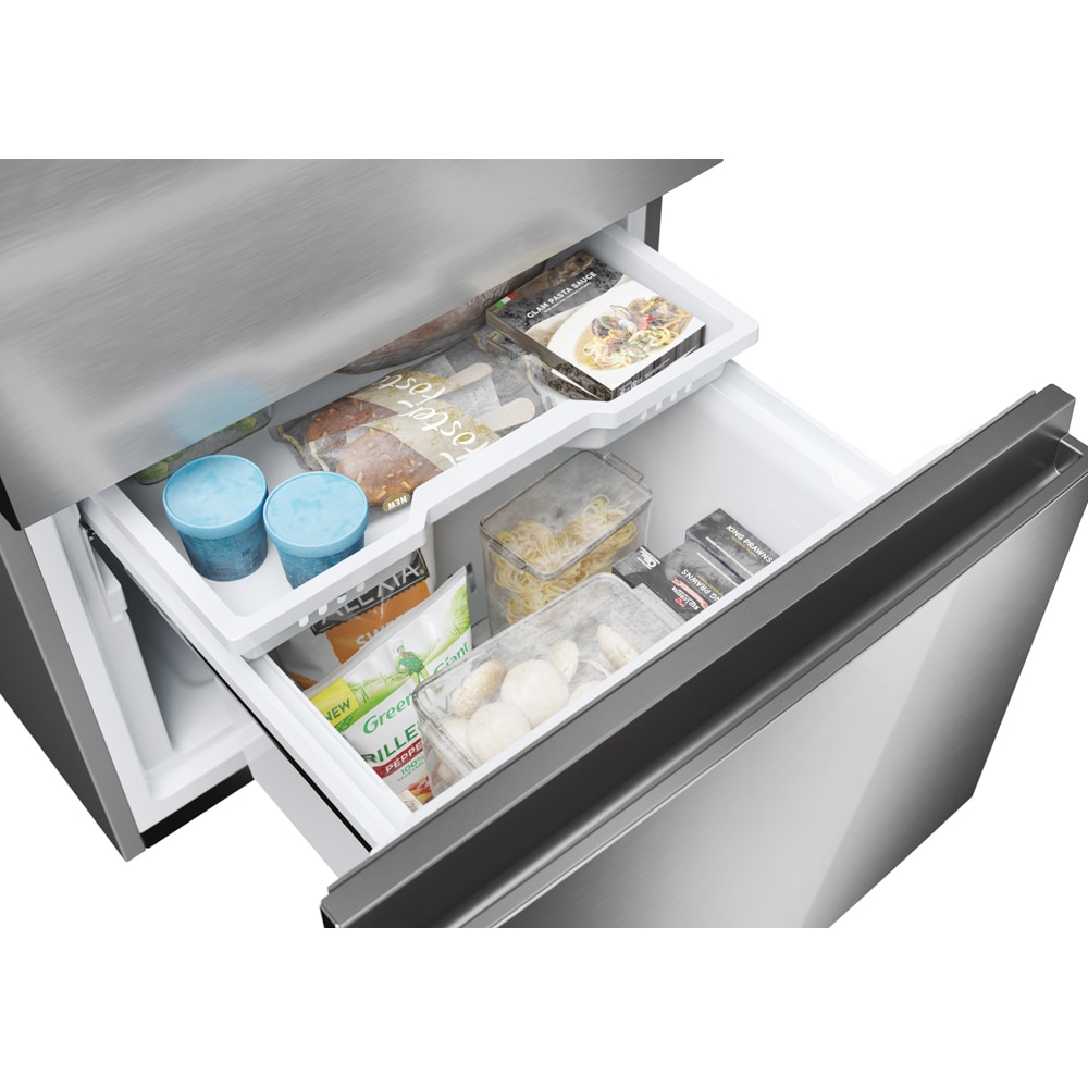 Combina frigorifica HAIER HTW5618DNMG, Total No Frost, 360 l, H 185 cm, Clasa D, Wi-Fi, inox