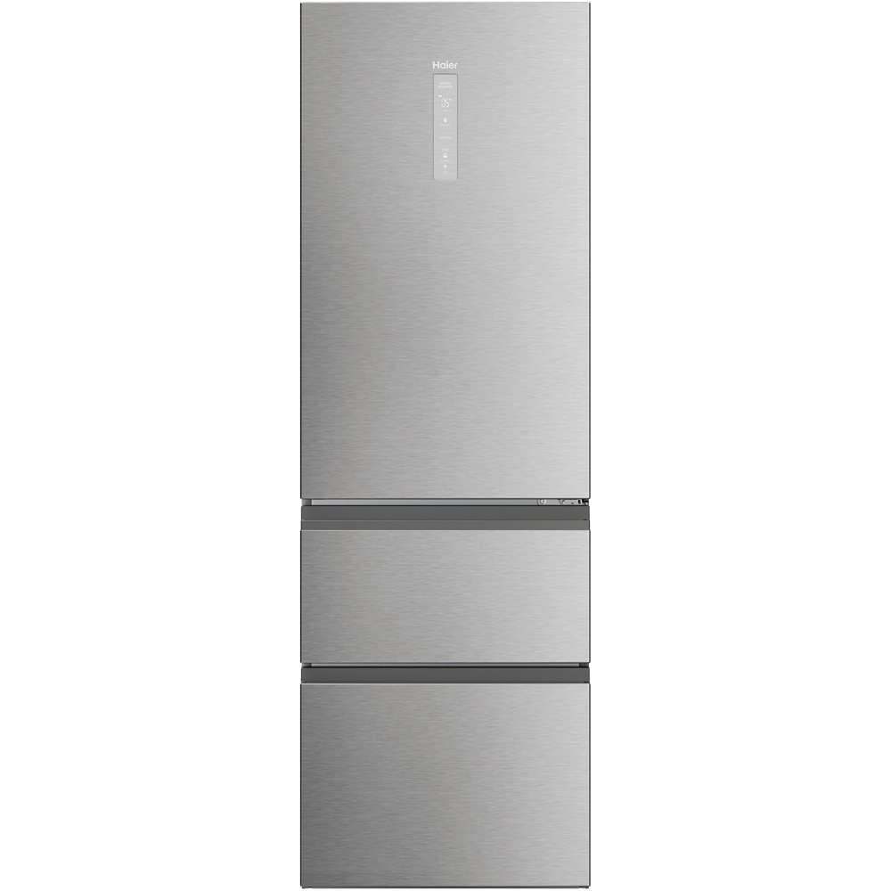 Combina frigorifica HAIER HTW5618DNMG, Total No Frost, 360 l, H 185 cm, Clasa D, Wi-Fi, inox