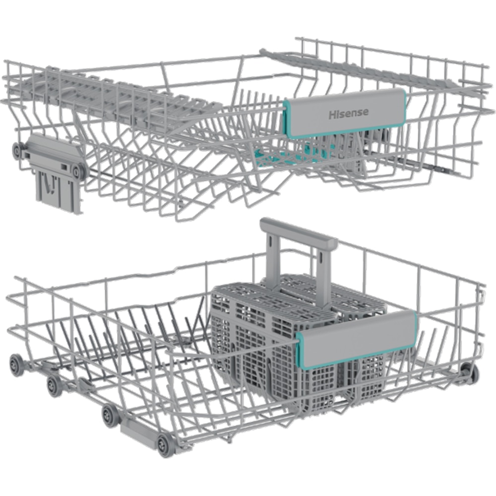 Masina de spalat vase incorporabila HISENSE HV642C65, 14 seturi, 6 programe, 60 cm, Clasa C, panou comanda argintiu