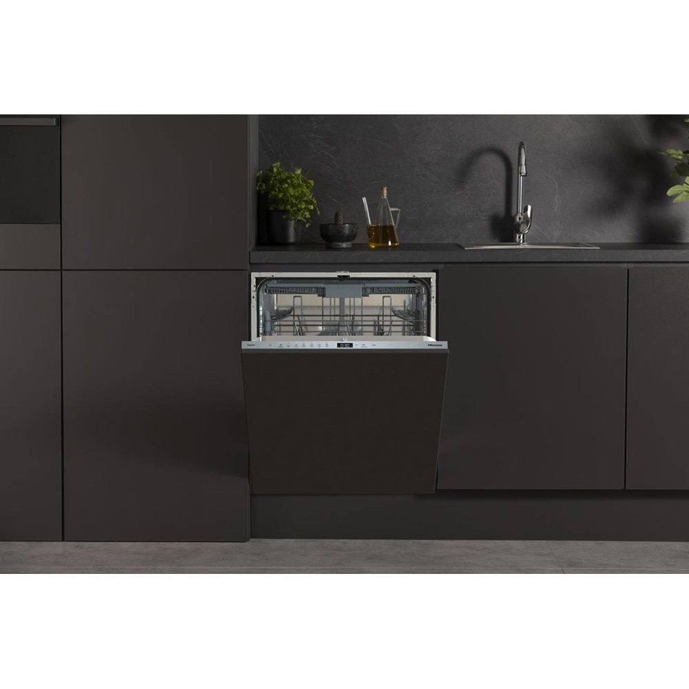 Masina de spalat vase incorporabila HISENSE HV643D90, 16 seturi, 6 programe, 60 cm, Clasa D, panou comanda inox