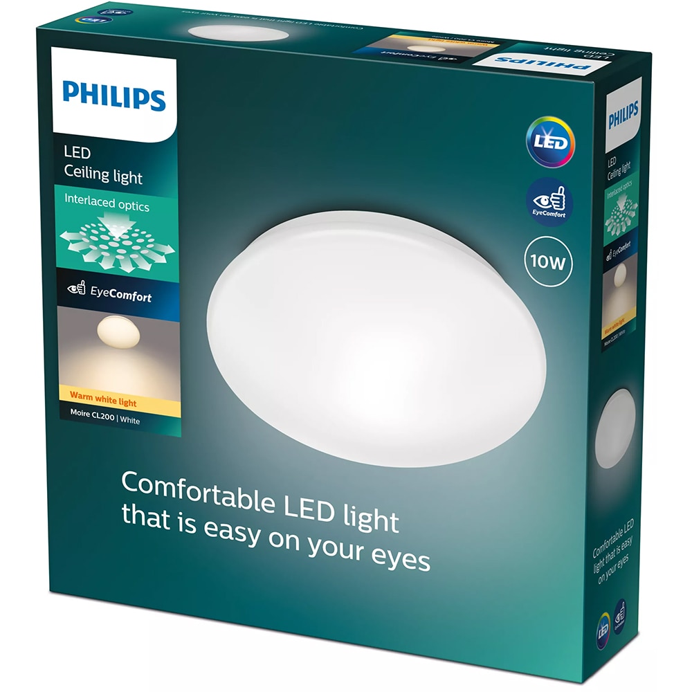 Plafoniera LED PHILIPS Moire 8718699681098, 10W, 1000lm, IP20, Alb