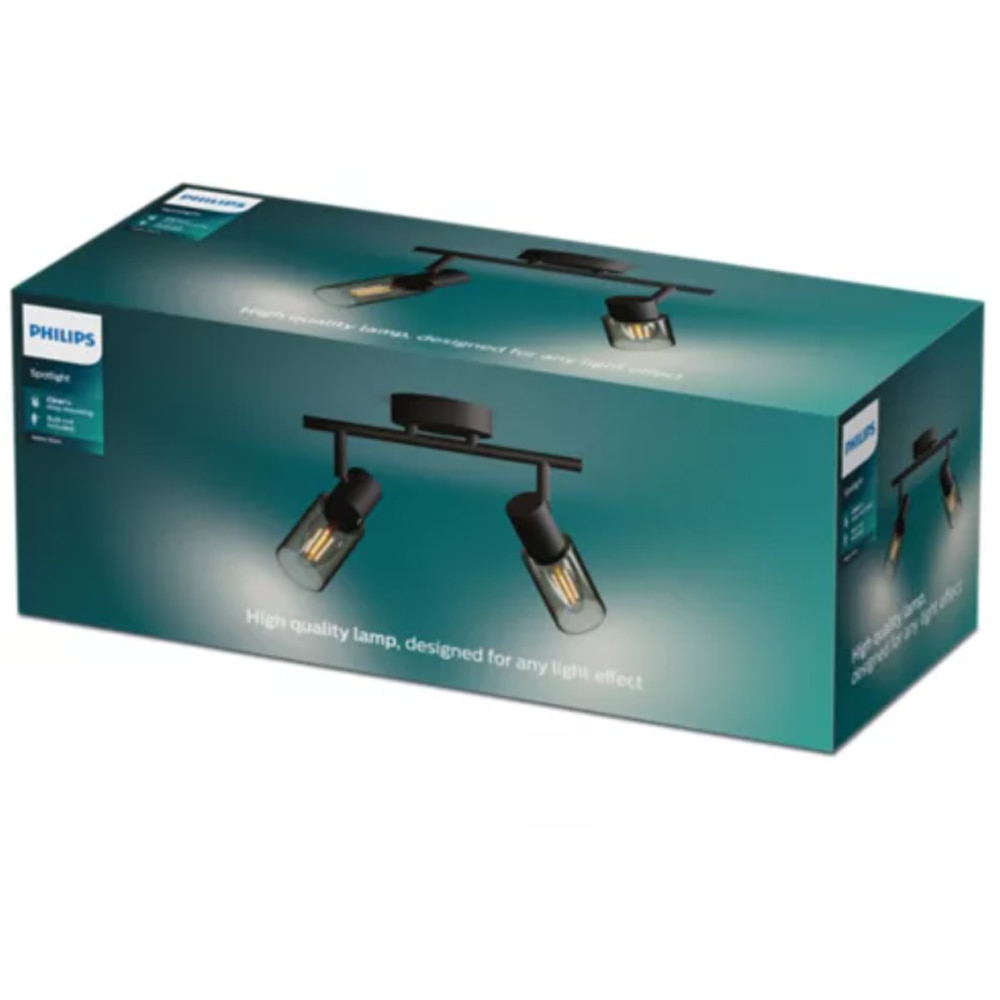 Spot LED PHILIPS 8720169299290, 2 x 25W, IP20, negru