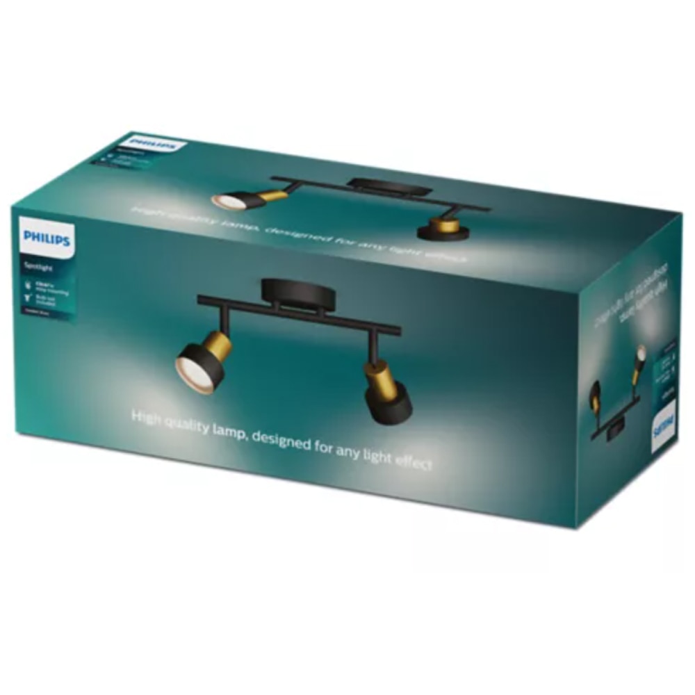 Spot LED PHILIPS 8720169299894, 2 x 5W, IP20, negru