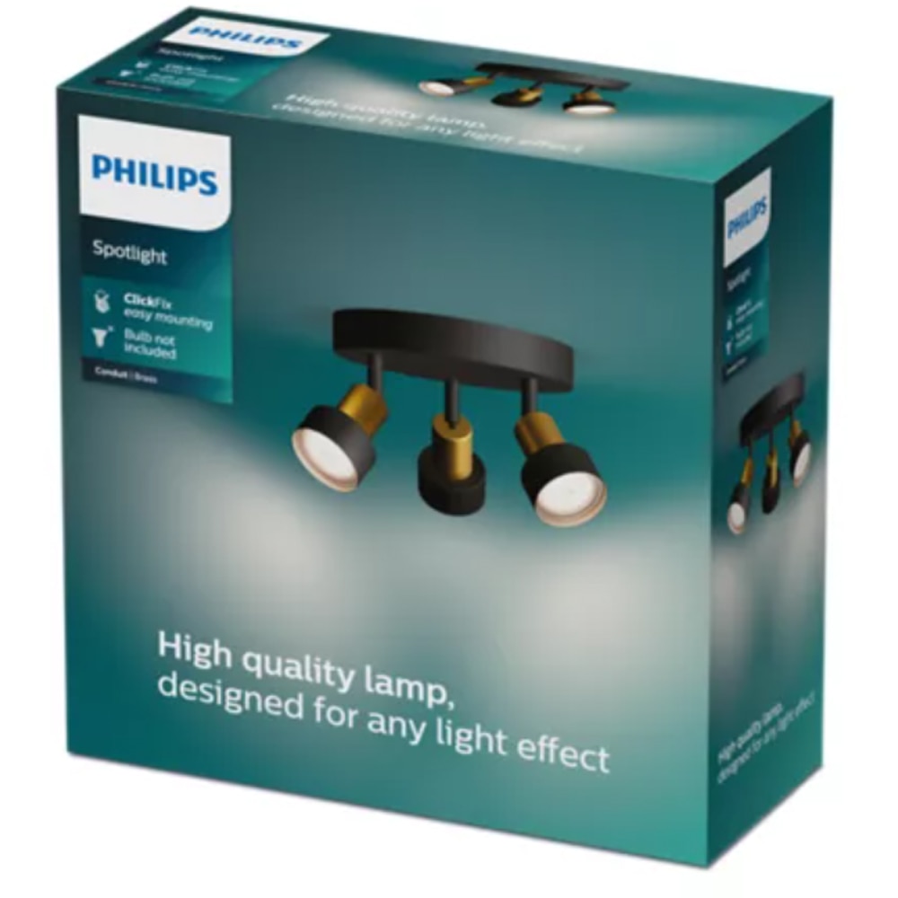 Spot LED PHILIPS 8720169299955, 3 x 5W, IP20, negru