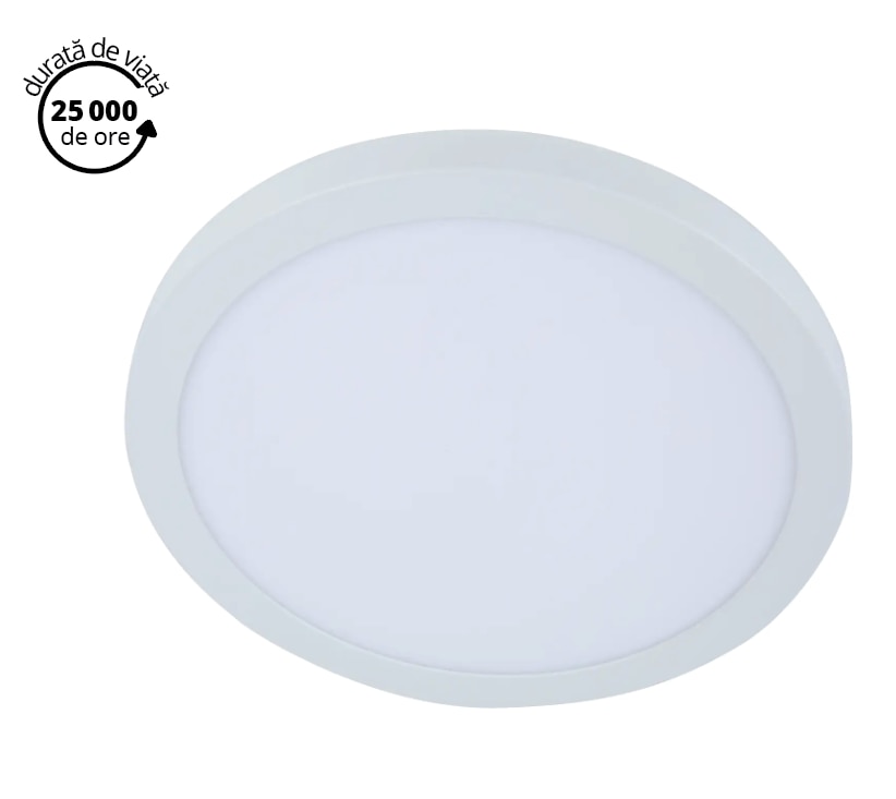 Plafoniera LED, 1 x 17,5 W, alb, metal si plastic • GoodHome