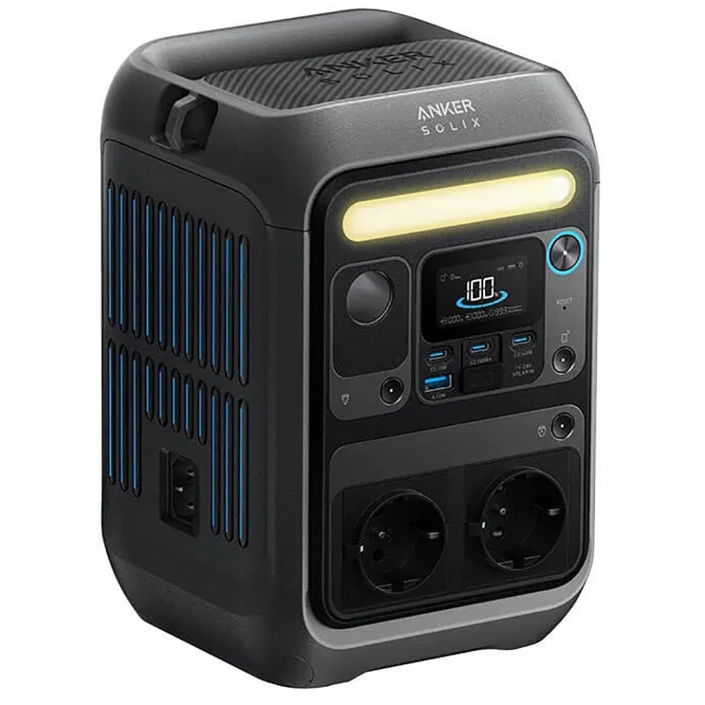 Kit power station ANKER Solix C300X AC, panou solar, 300W, 288Wh, AC, USB-A, USB-C, MC4, XT60, negru