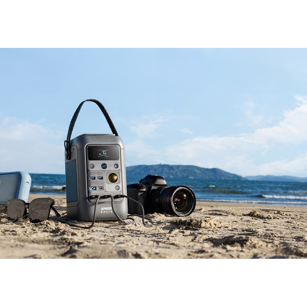 Statie de incarcare portabila ANKER Solix C300X DC, 300W, 288Wh, USB-A, USB-C, MC4, XT60, negru