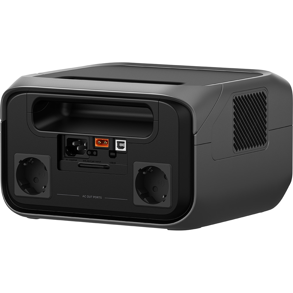 Statie de incarcare portabila ECOFLOW River 3 Plus, 600W, 286Wh, AC, USB-A, USB-C, MC4, XT60, negru