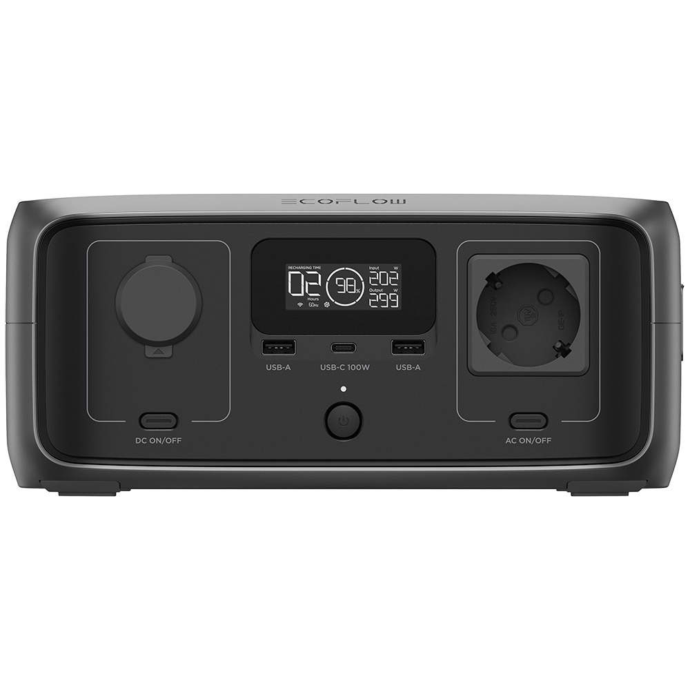 Statie de incarcare portabila ECOFLOW River 3 UPS, 300W, 245Wh, AC, USB-A, USB-C, MC4, XT60, negru