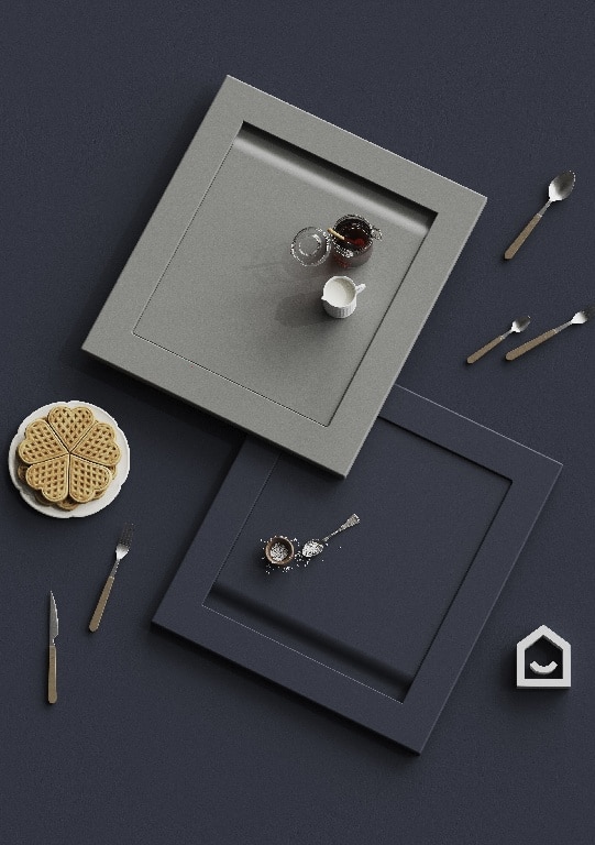 Panou mascare, 60 x 11.5 cm, albastru  Garnicia