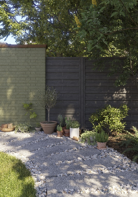 Panou gard din lemn, 90 x 180 x 3.5 cm, antracit  Ozora