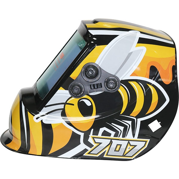 Masca de sudura cu cristale lichide INTENSIV BUMBLE BEE, 4 senzori, vizor 100x93mm, incarcare solara