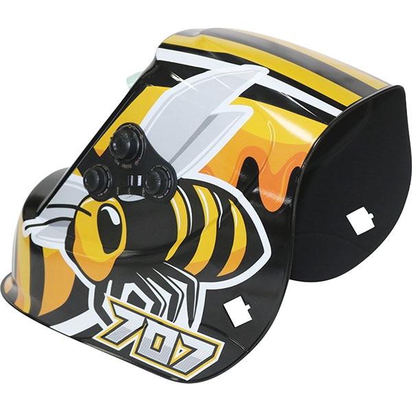 Masca de sudura cu cristale lichide INTENSIV BUMBLE BEE, 4 senzori, vizor 100x93mm, incarcare solara