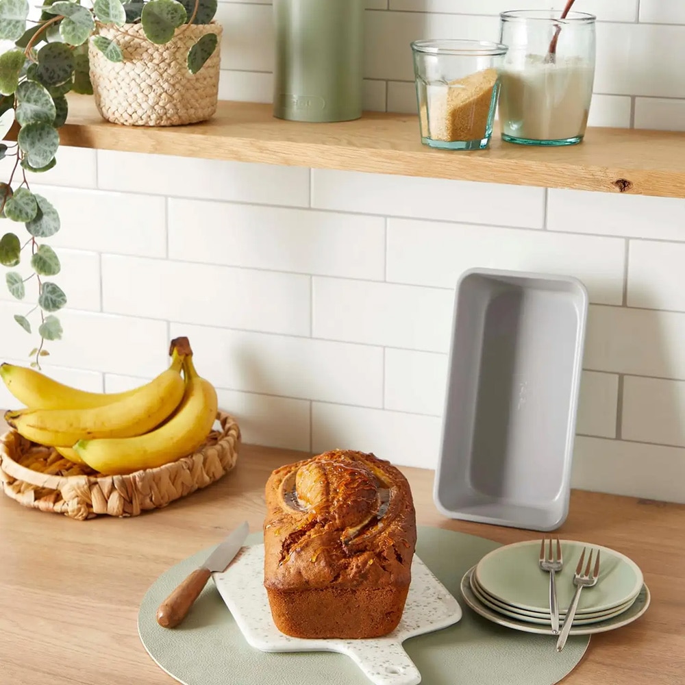 Tava de copt TEFAL Ceramik J1755904, 23x12cm, otel, verde