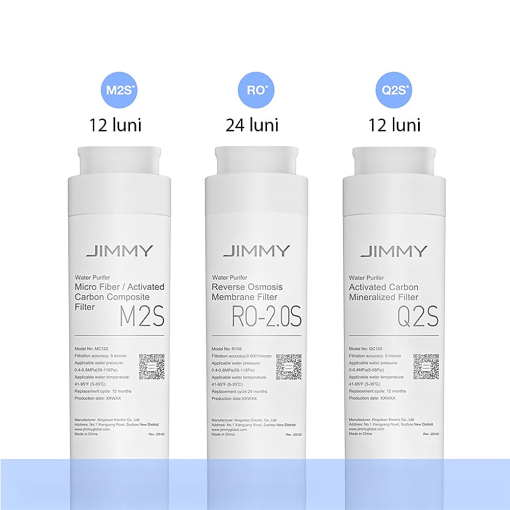 Filtru cu membrana de osmoza inversa JIMMT, carbon activ, alb
