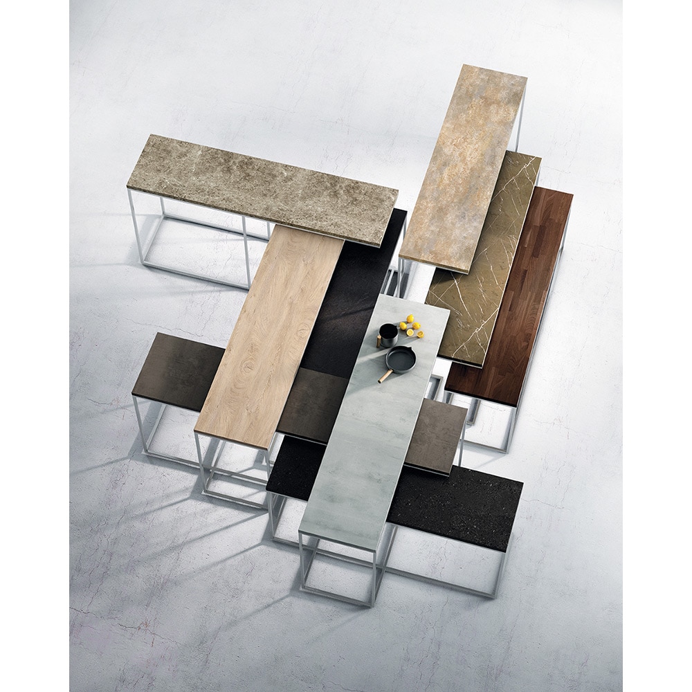 Blat bucatarie Kronospan Portland K028 SU, 410 x 60 x 3.8 cm, PAL melaminat, gri deschis