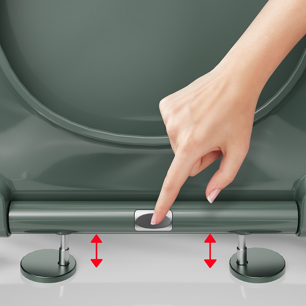 Capac WC GOODHOME Diani K03(3739), inchidere lenta, duroplast, verde