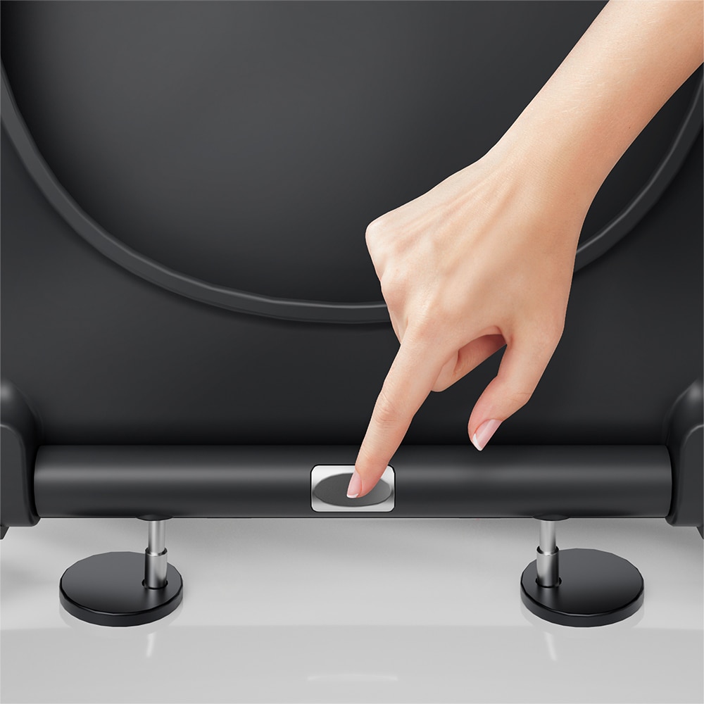 Capac WC GOODHOME Diani K03(7090), inchidere lenta, duroplast, negru