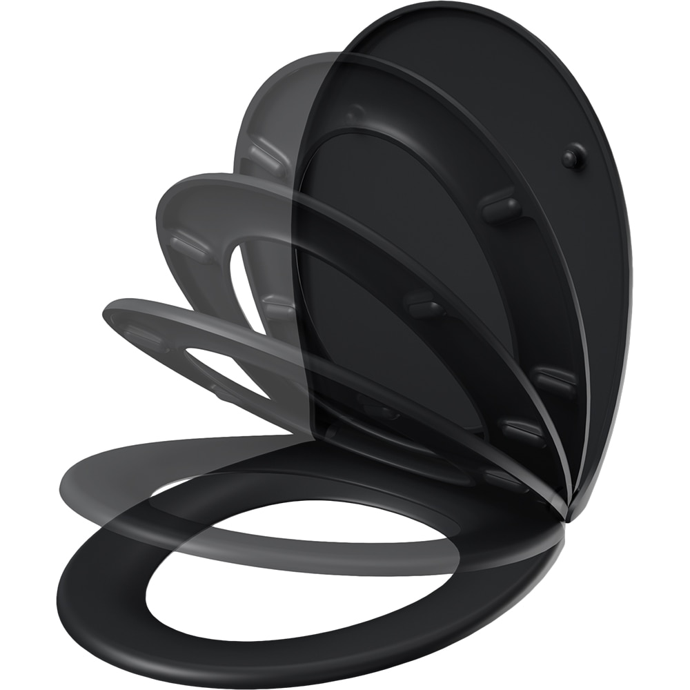 Capac WC GOODHOME Diani K03(7090), inchidere lenta, duroplast, negru