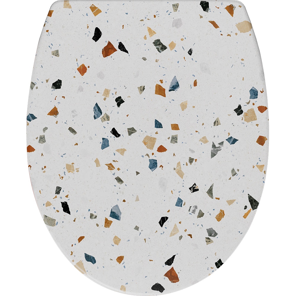Capac WC GOODHOME Diani K03TRZ, inchidere lenta, duroplast, terrazzo