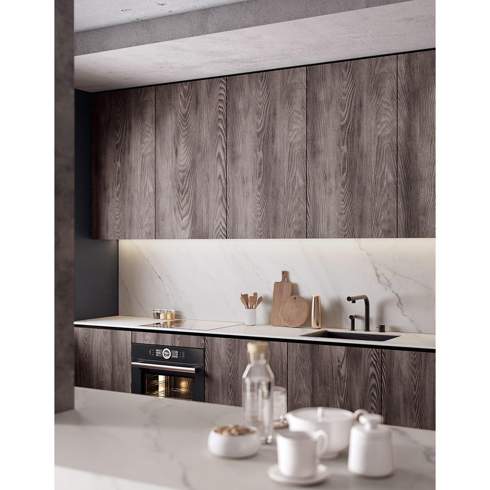 Blat bucatarie Kronospan Calacatta Olympus 551 SU, PAL, 63.5 x 410 cm, marmura