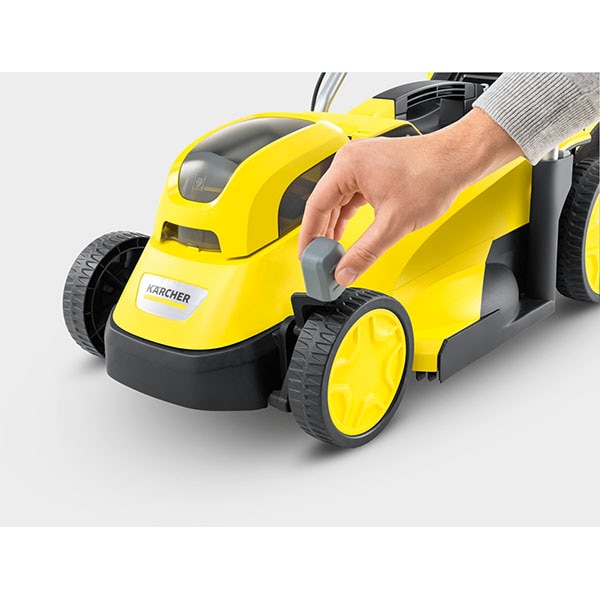 Masina de tuns iarba pe acumulator KARCHER LMO Battery 18-33, Electrica, latime taiere 33 cm, cos 35L, Galben