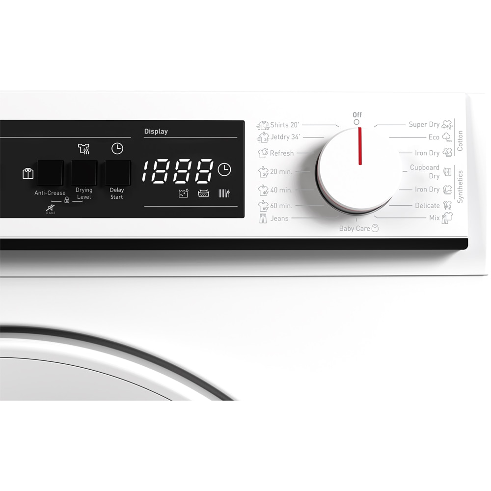 Uscator de rufe SHARP KD-NHA8S6GWE-EE, Pompa de caldura, 8 kg, 15 programe, Clasa E, alb