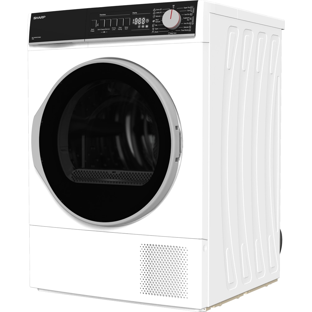 Uscator de rufe SHARP KD-NHB9S7GWD-EE, Pompa de caldura, 9 kg, 15 programe, Clasa D, alb