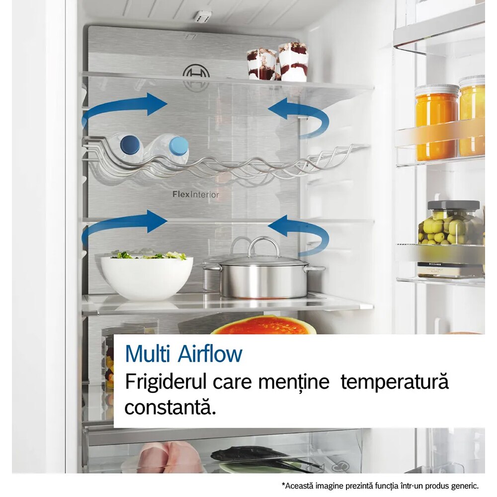 Side by Side BOSCH KFI96AXEA, Total No Frost, 574 l, H 183 cm, Clasa E, Dozator apa, dark inox