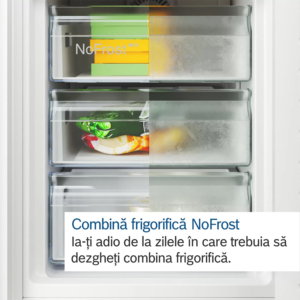 Combina frigorifica BOSCH KGN49VICT, No Frost, 440 l, H 203 cm, Clasa C, inox