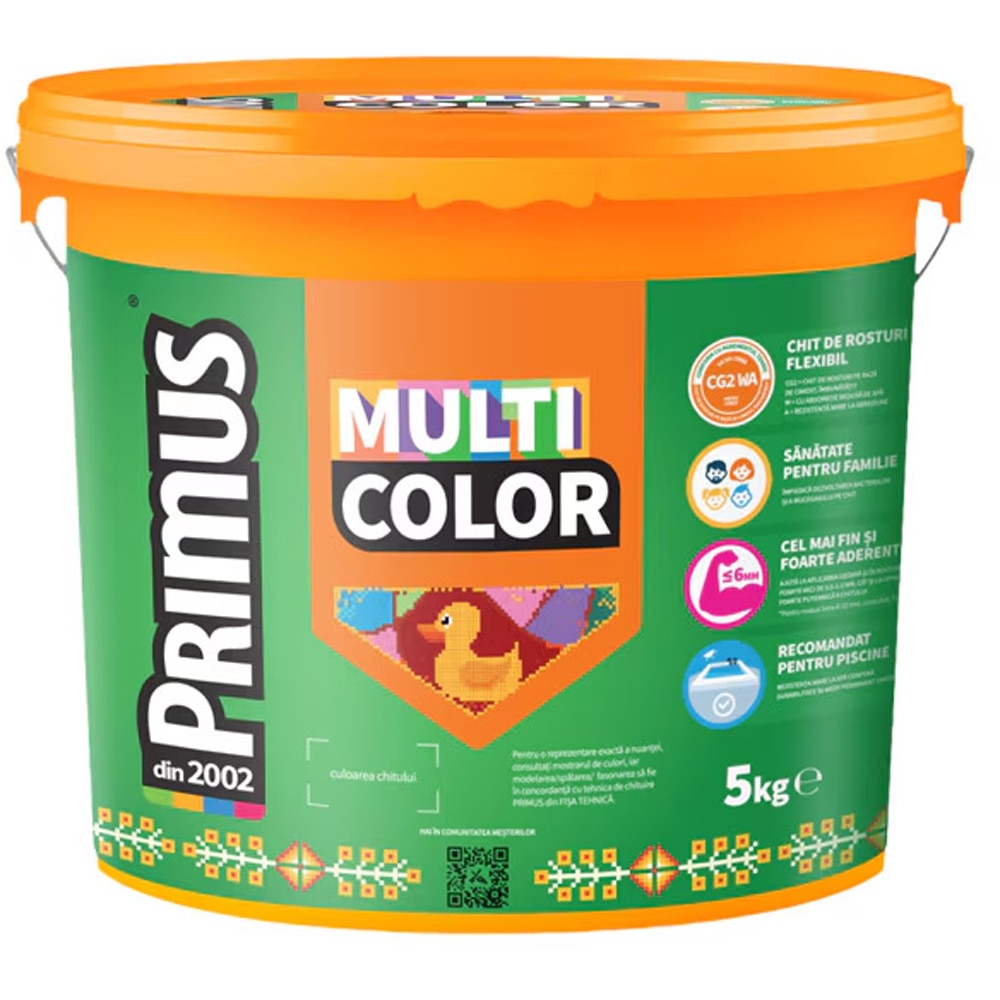 Chit de rosturi gresie si faianta Primus Multicolor, B01 alb, interior/exterior, 5 kg