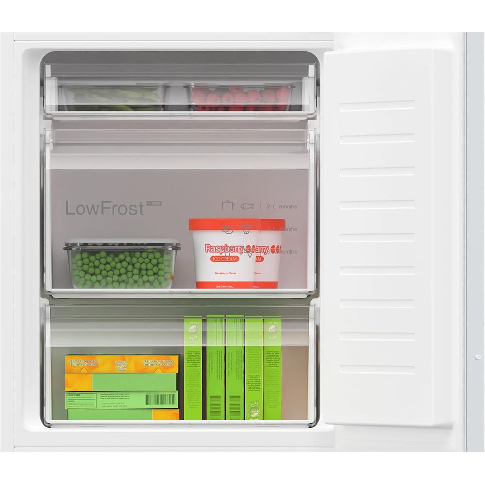 Combina frigorifica incorporabila BOSCH KIV86VSE0, LowFrost, 267 l, H 177.2 cm, Clasa E