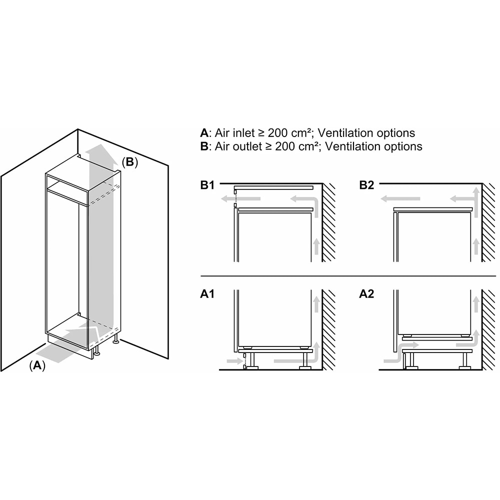 Combina frigorifica incorporabila BOSCH KIV86VSE0, LowFrost, 267 l, H 177.2 cm, Clasa E