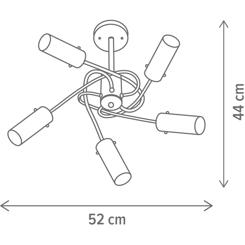 Lustra KLAUSEN Spire 5 KL105012, E14, IP20, cupru