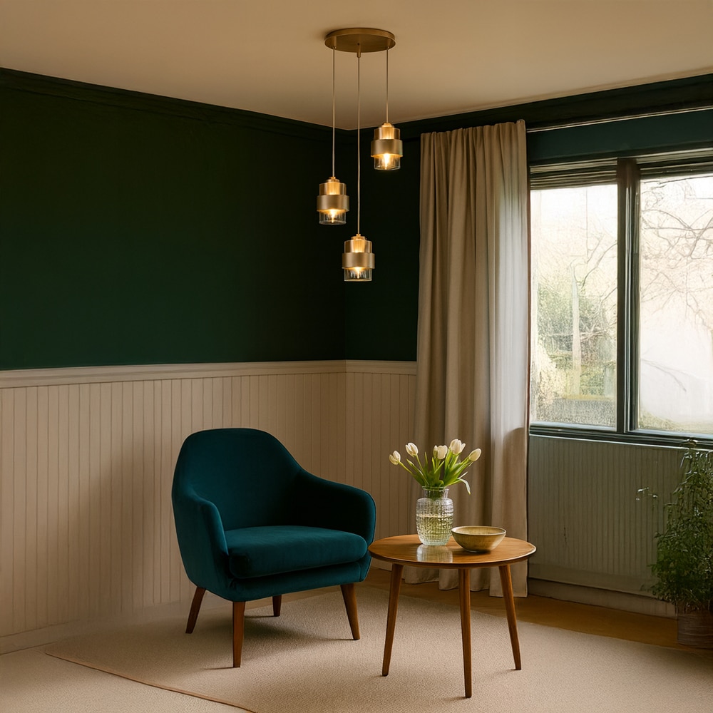 Lustra KLAUSEN Glamy SP3 KL113035, E27, IP20, auriu