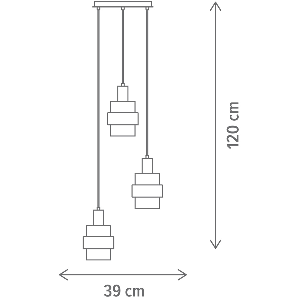 Lustra KLAUSEN Glamy SP3 KL113035, E27, IP20, auriu