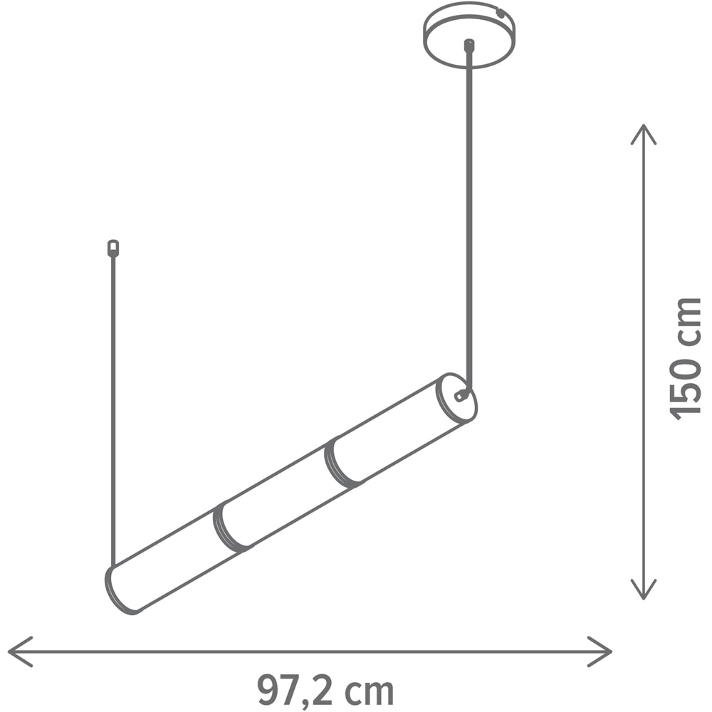 Suspensie LED KLAUSEN Ardor SP3 KL140036, 36W, 2000lm, alb-negru