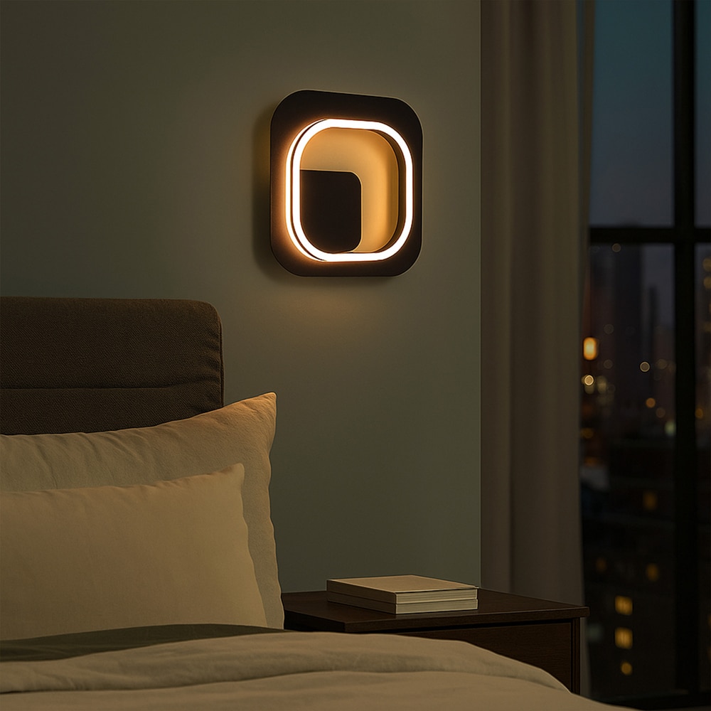 Aplica LED KLAUSEN Swell AP1 KL141026, 16W, 400lm, negru