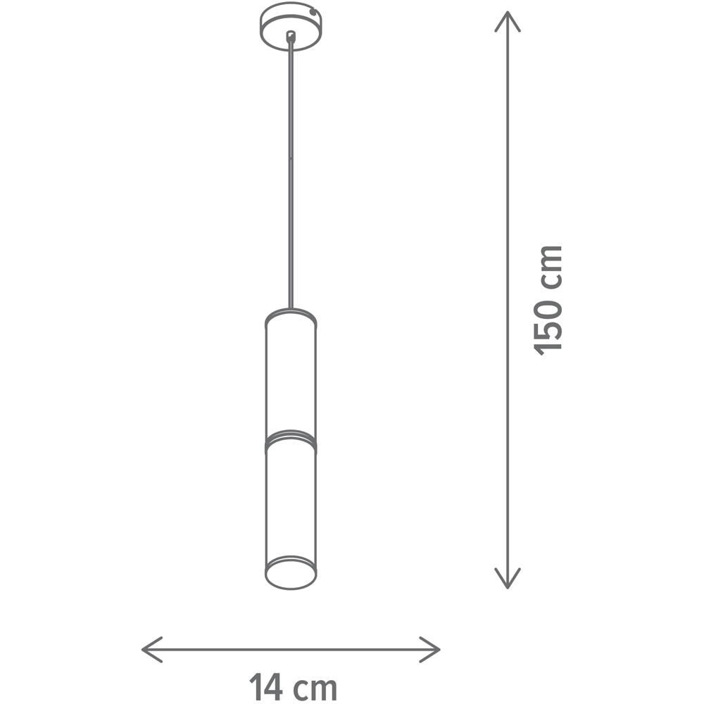 Suspensie LED KLAUSEN Ardor SP2 KL142106, 26W, 1000lm, alb-negru
