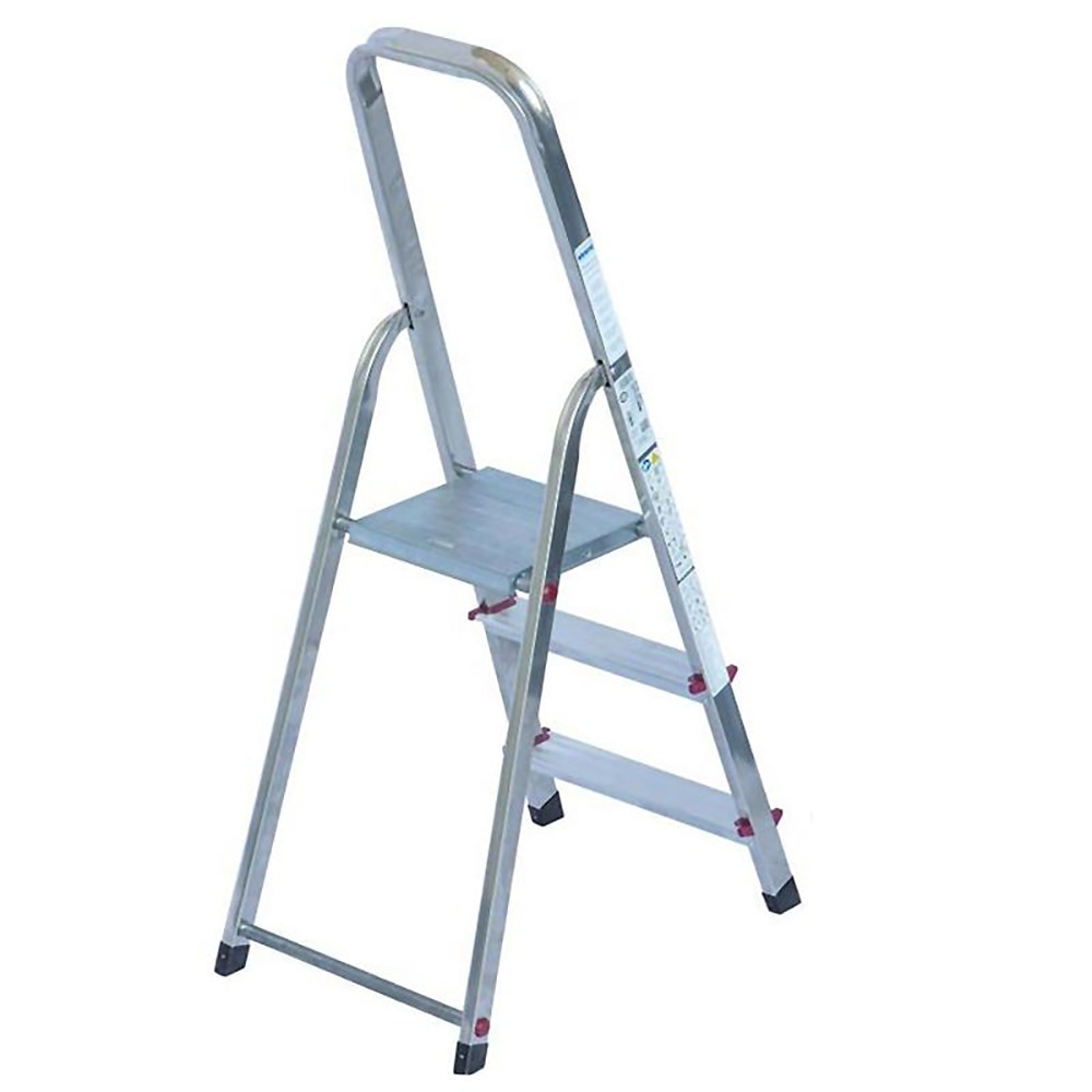 Scara cu platforma KRAUSE Corda, 3 trepte, 2.5 m, aluminiu