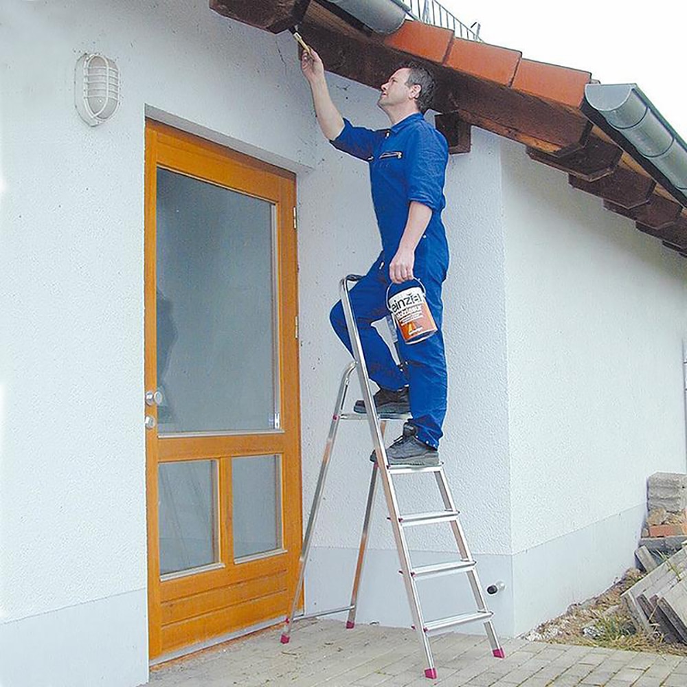 Scara cu platforma KRAUSE Corda, 5 trepte, 3.5 m, aluminiu